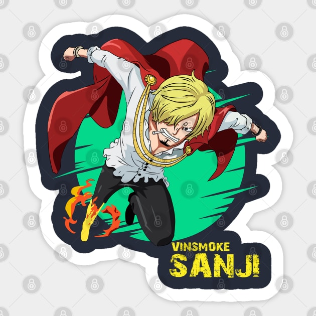 One Piece Anime  - Vinsmoke Sanji Sticker by mounier